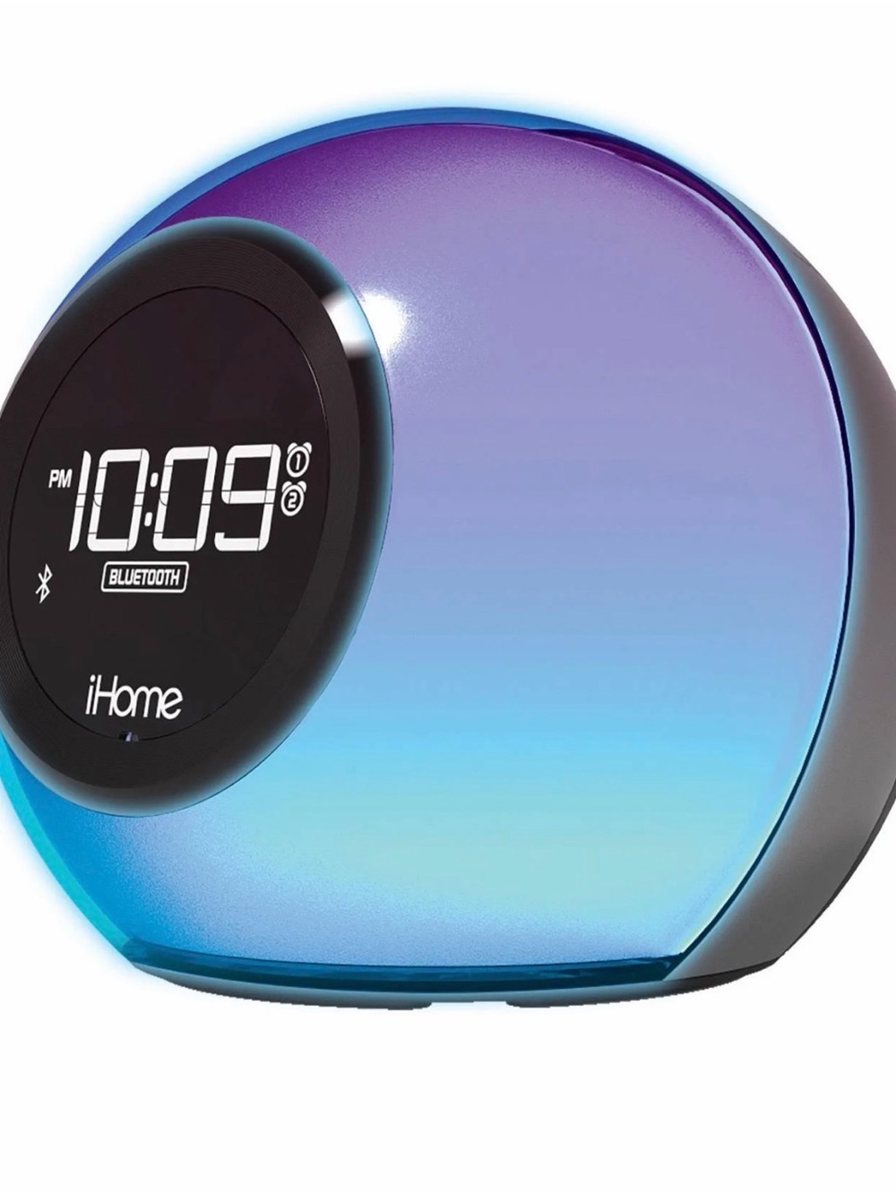 iHome Black and Blue LED Alarm Clock Speaker